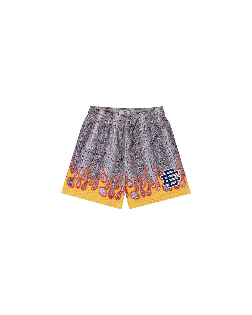 Eric Emanuel Black Ee Basic Shorts "Snake/Flame" Ee089" for men