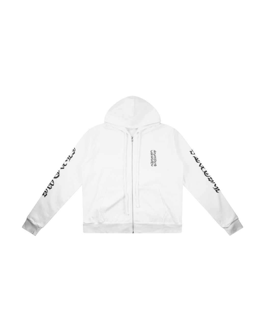Chrome Hearts Black Vertical Logo Fu Hood Zip Up Hoodie Chrm0358" for men