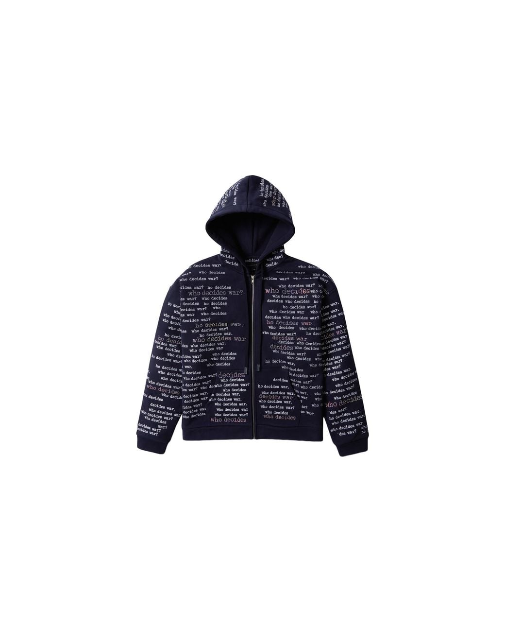 Who Decides War Blue Scripture Hooded Pullover A88443A1" for men