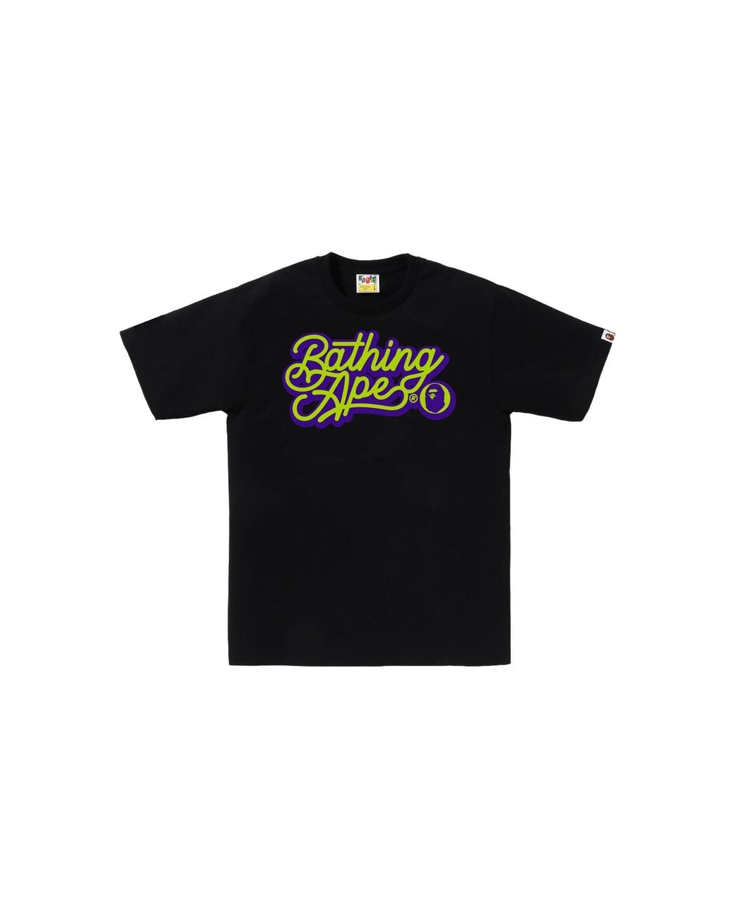 A Bathing Ape Black Bathing Ape Script Logo T-Shirt 090" for men