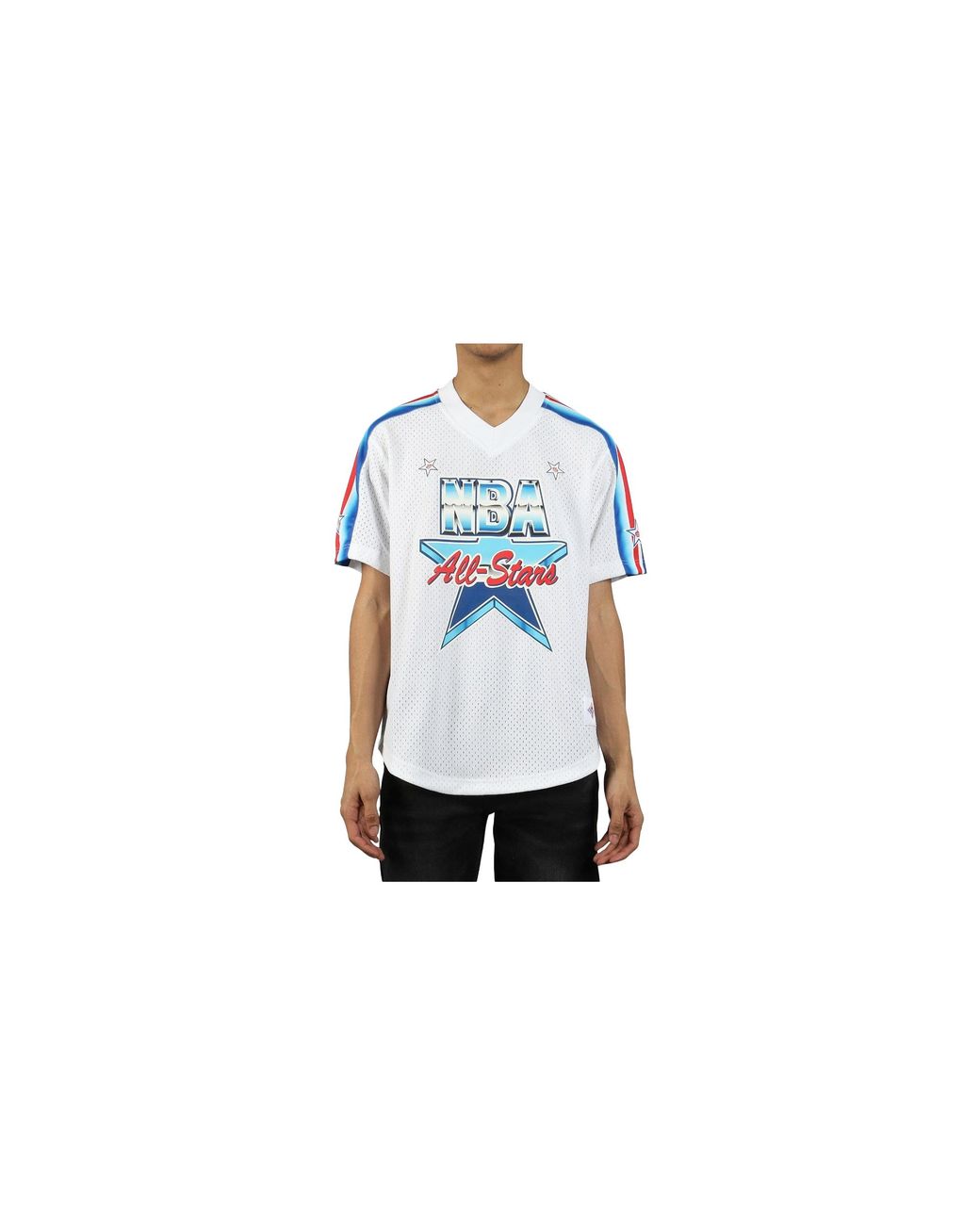 Mitchell & Ness Black Nba Mesh V-Neck T-Shirt "1991 All-Star Game for men
