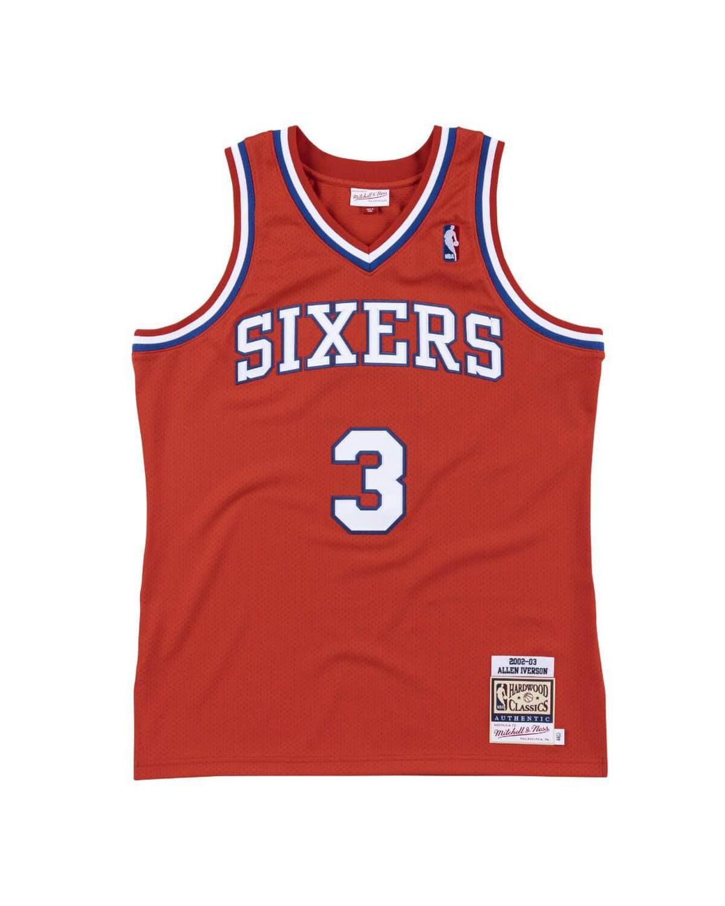 Mitchell & Ness Red Authentic Jersey 76Ers 02-03 Allen Iverson "Victory" Ajy4Gs18457 P76Ltrd02Aiv" for men