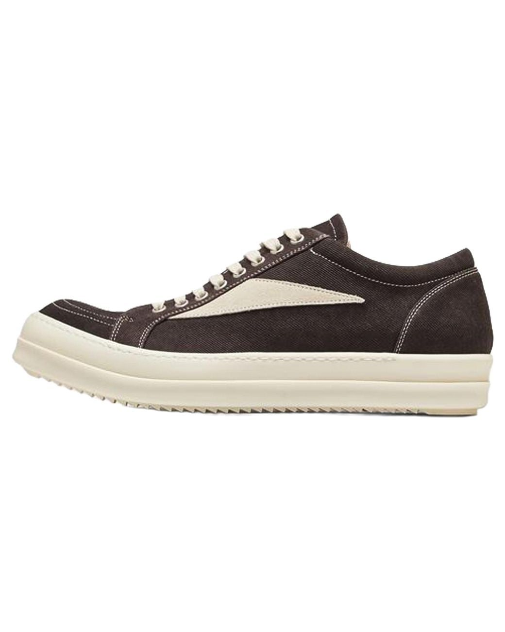 Rick Owens Black Vintage Low "Grape Milk" Du02F6803 Dldlvs 8611" for men