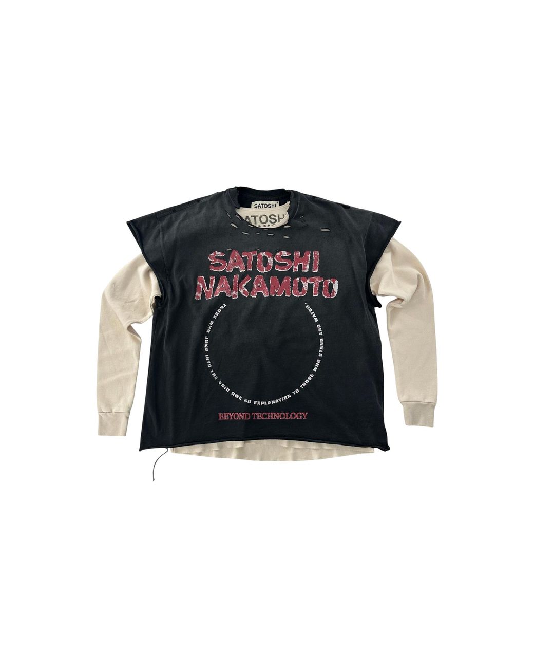Satoshi Nakamoto Black Beyond Tech Thermal Long Sleeve T-Shirt Sat111" for men