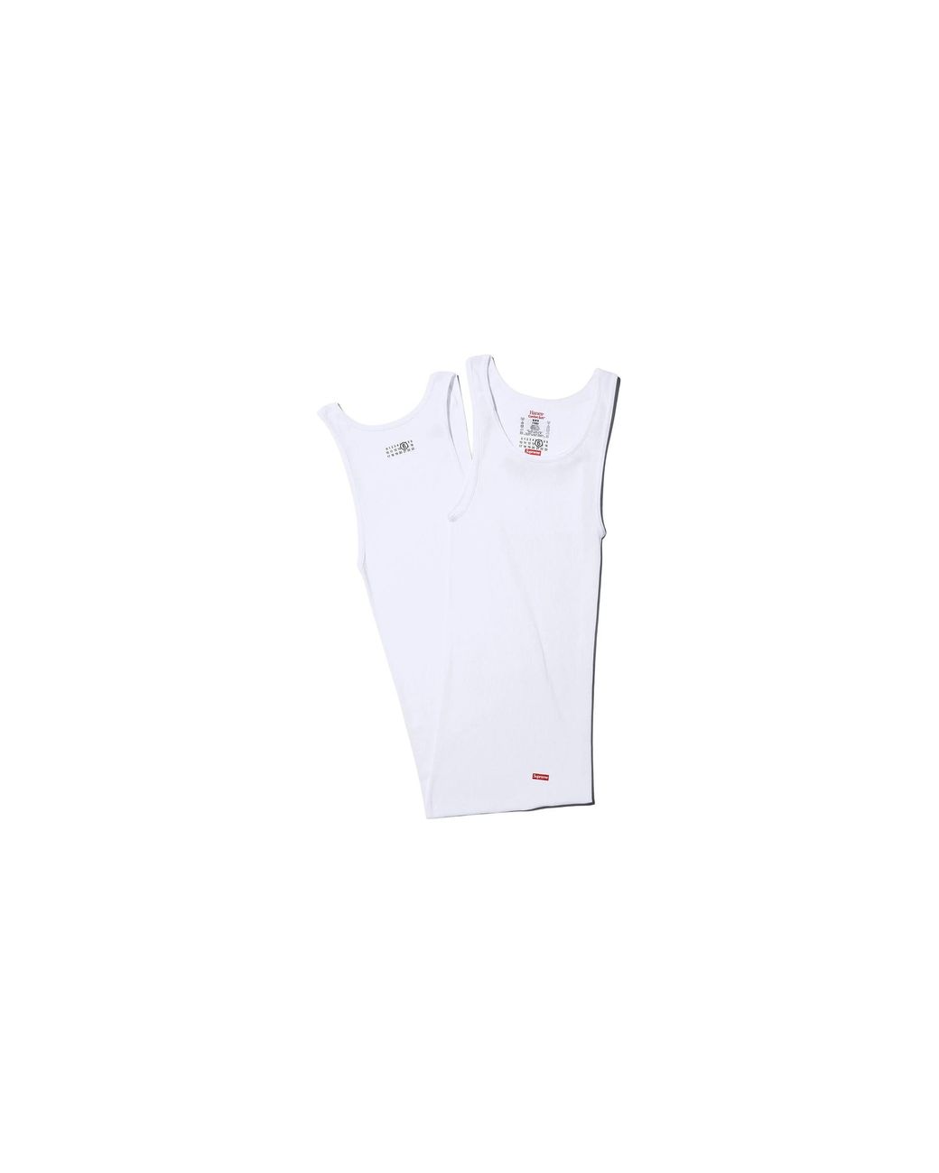Supreme Black Mm6 Maison Margiela Hanes Tagless Tank Top (2 Pack) "Ss24" Su425"