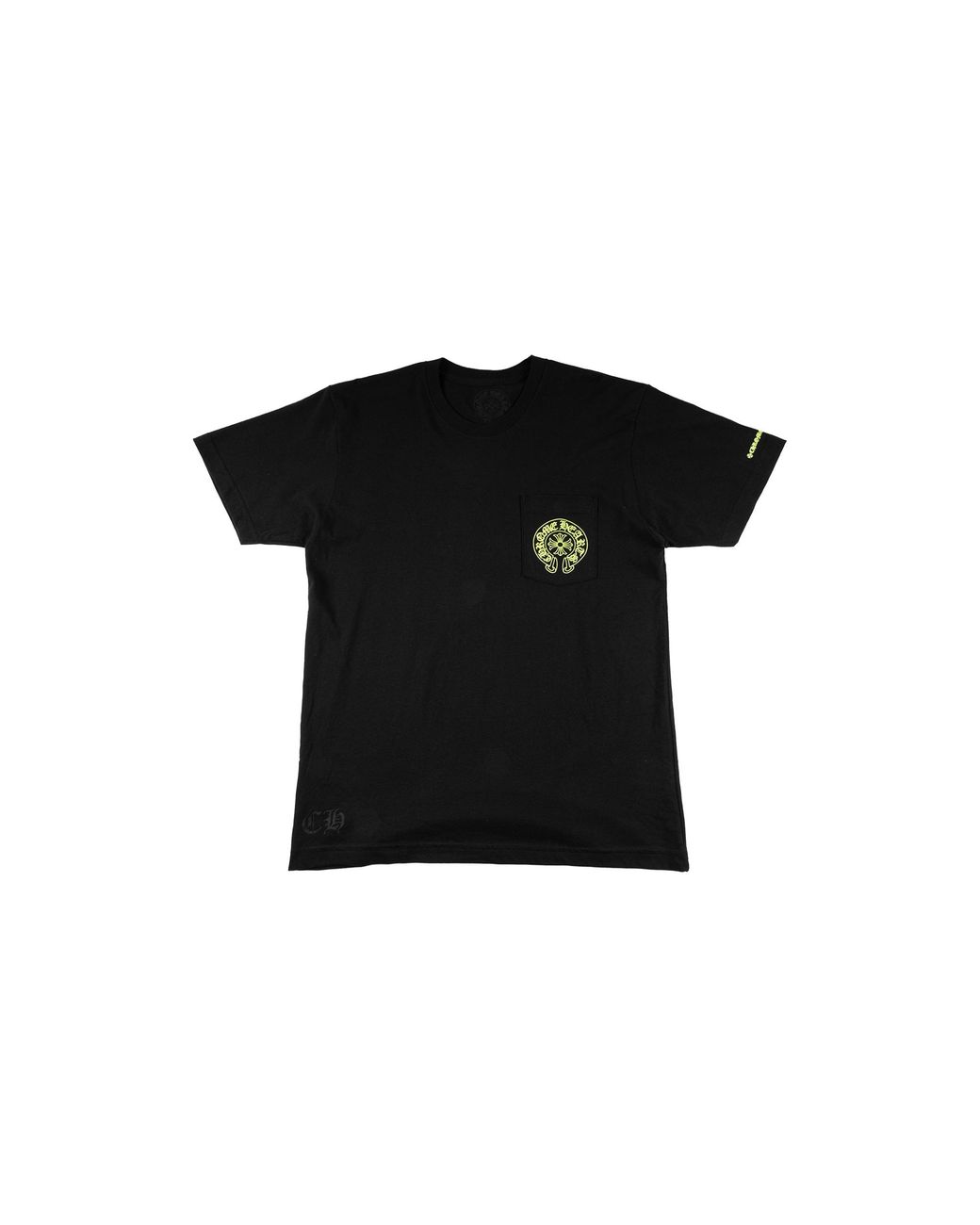 Chrome Hearts Black Horseshoe T-Shirt "Neon Lime" Chrm1191" for men