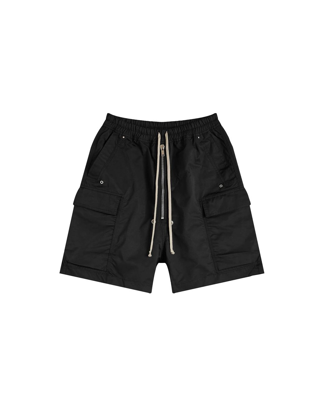 Rick Owens Black Cargo Bela Shorts Du02D2369 Mu 09" for men