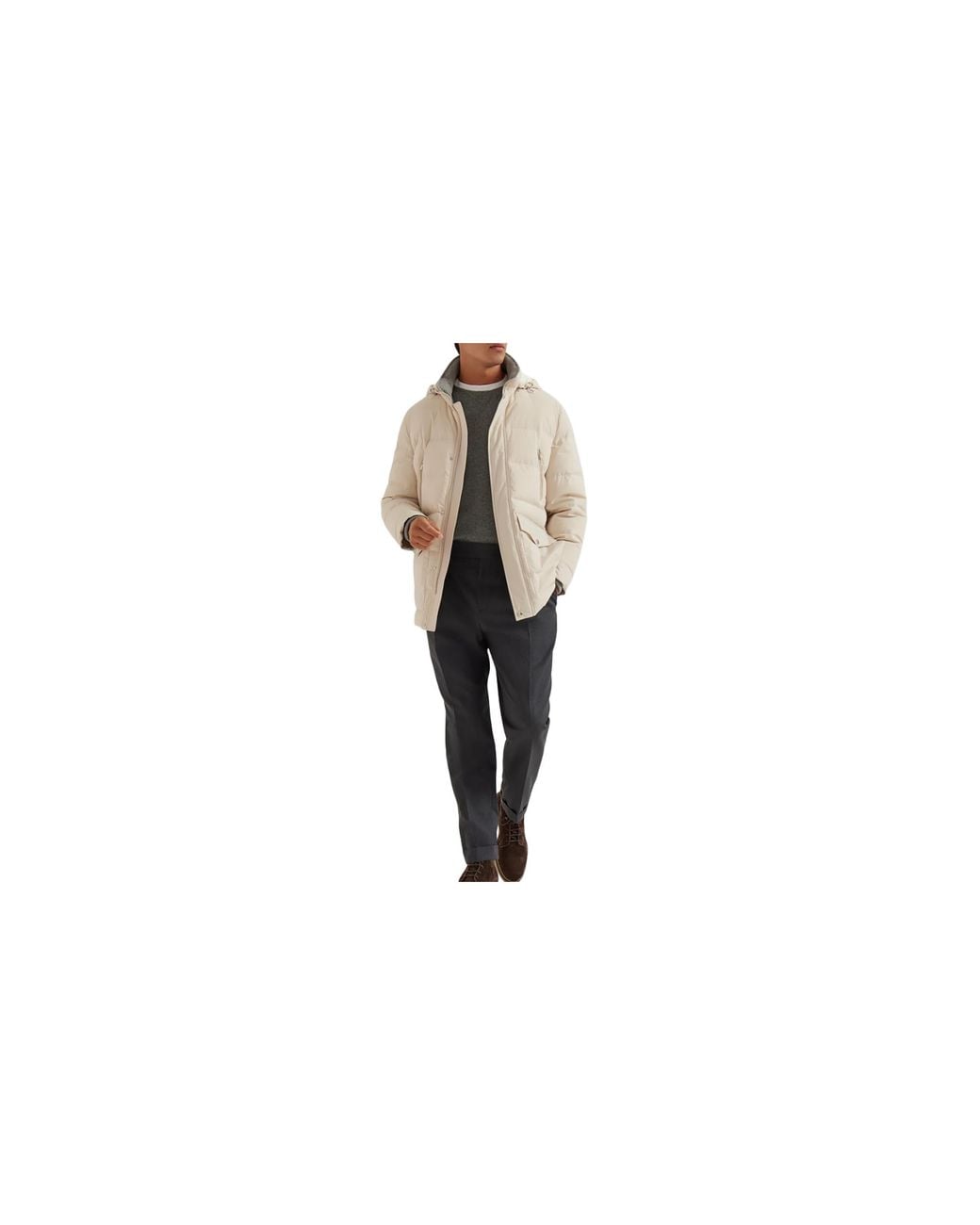 Brunello Cucinelli Black Padded Jacket "Light" Brun2928" for men