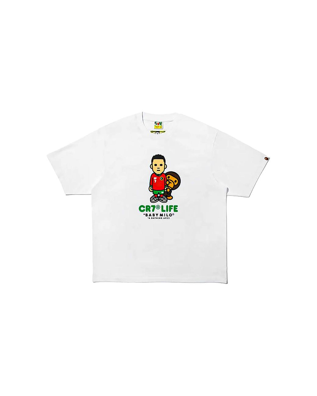 A Bathing Ape Black Cr7Life Ronaldo Baby Milo T-Shirt 2M23 110 910 Wh" for men