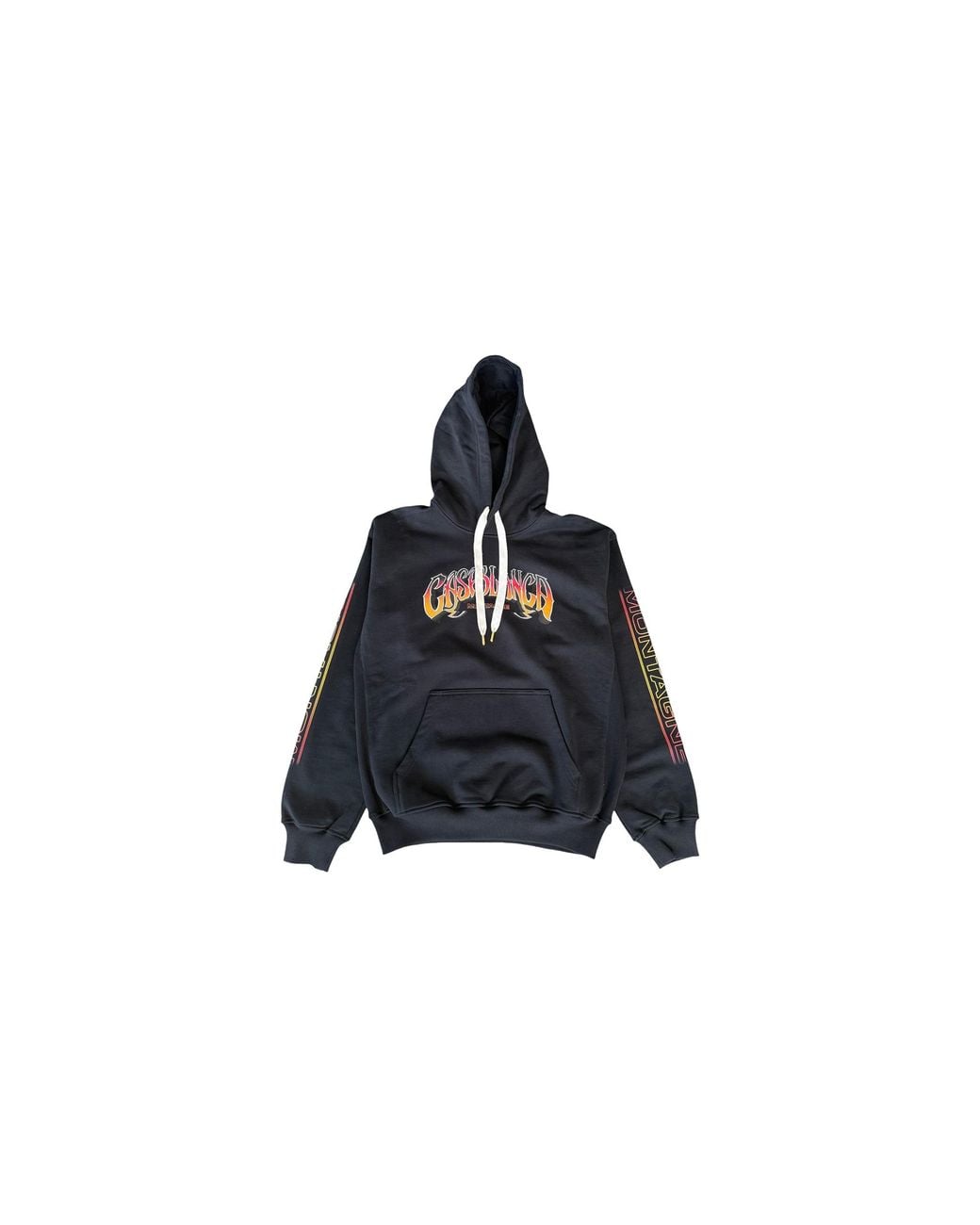 Casablanca Black Ski Club Logo Hoodie & M-Aw25-Jtp-292-01-Ex-Ski" for men