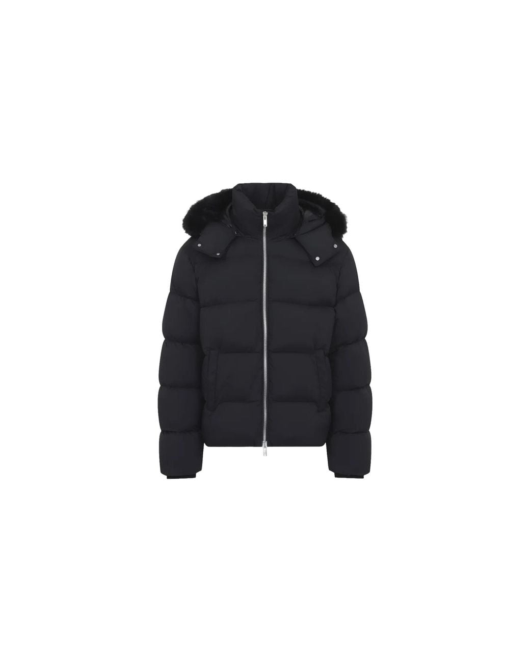 Moose Knuckles Black Everest Fur Hood Puffer Jacket M36Mj141W 1573" for men