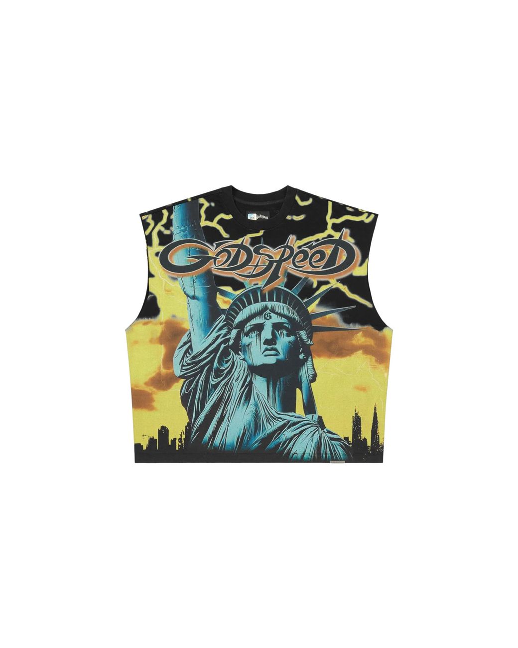 GODSPEED NEW YORK Green Voltage Sleeveless T-Shirt Gs420" for men
