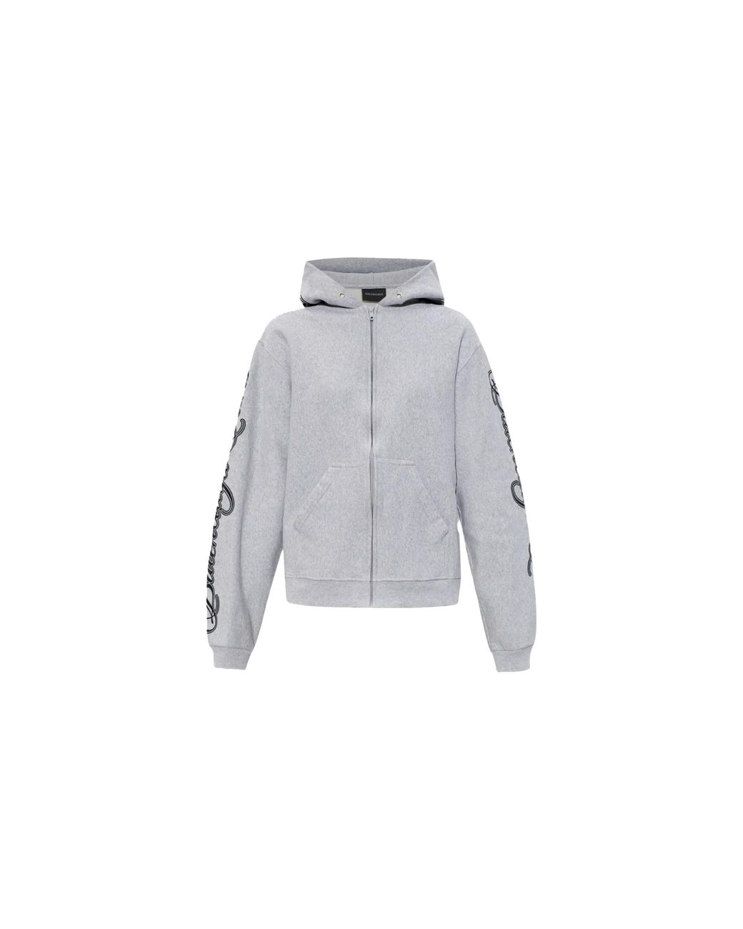 Balenciaga Black Standard Zip Hoodie "Light Heather 851236 Ttvm8 2569"
