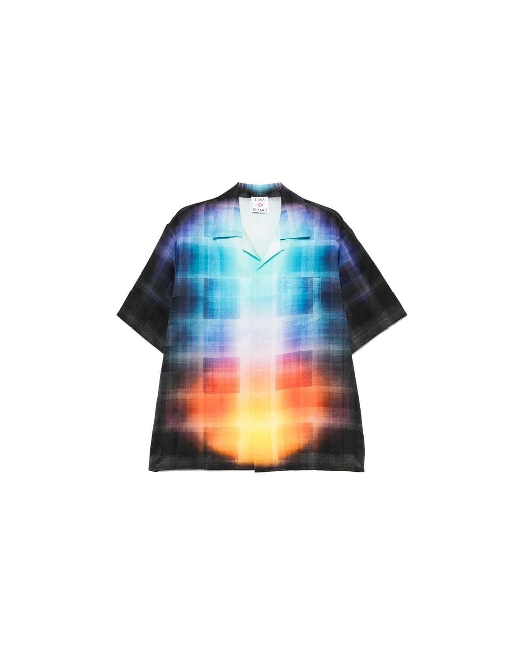 Casablanca Black Gradient Check Shirt U Ms25 Sh 003 01" for men