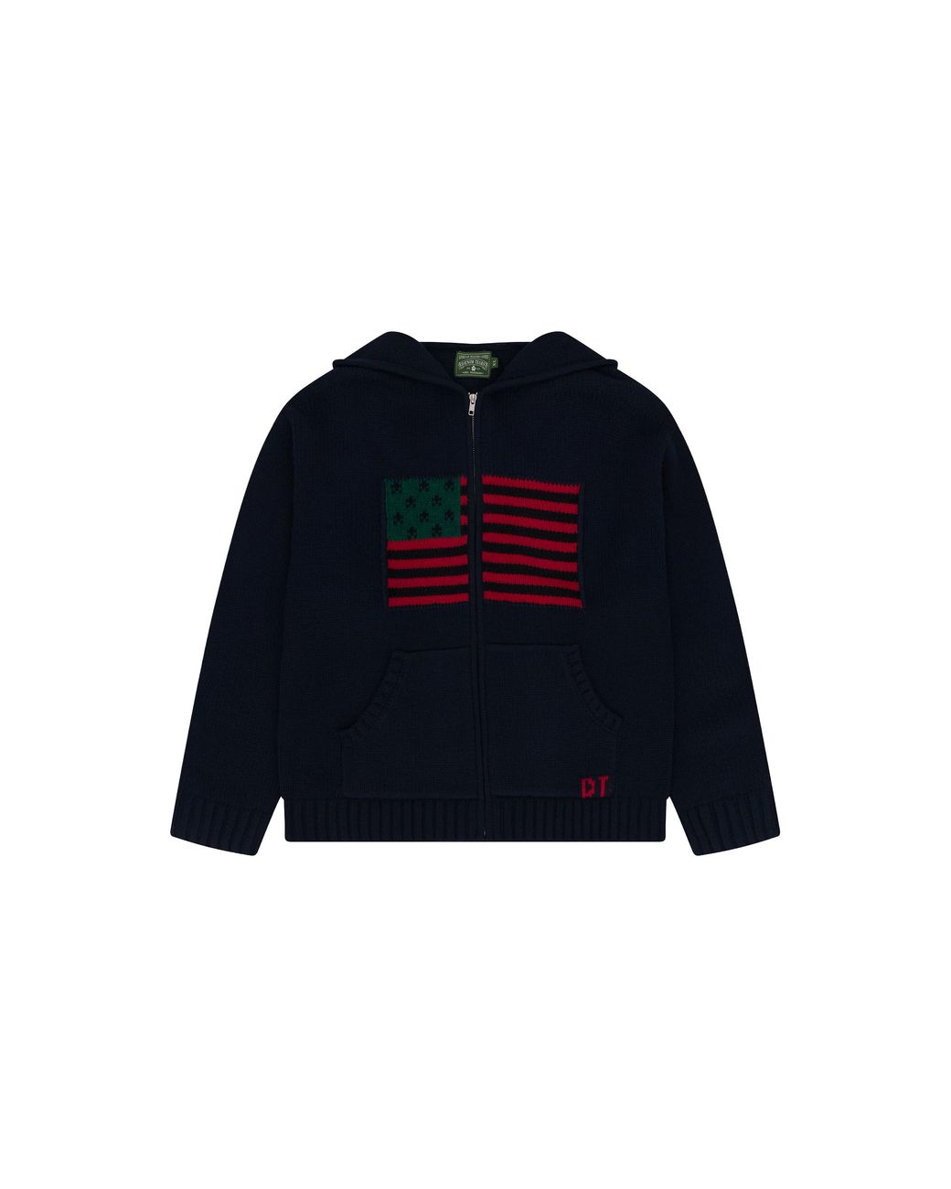 DENIM TEARS Blue Flag Zip Sweater Dt897" for men