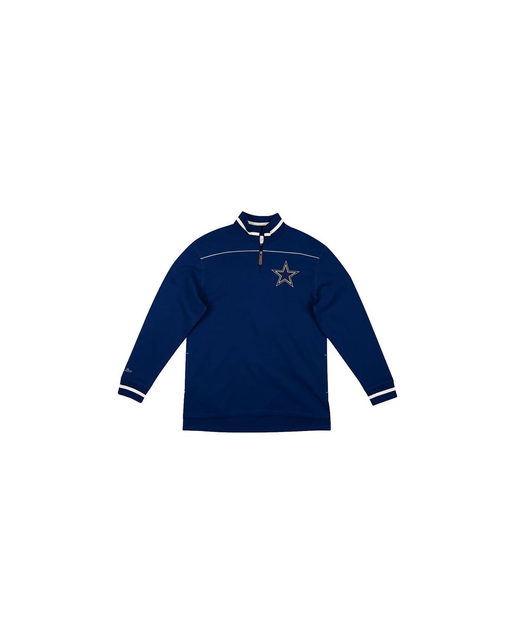 Mitchell & Ness Blue Nfl Team Issued French Terry 1/4 Zip Pullover "Dallas Cowboys for men