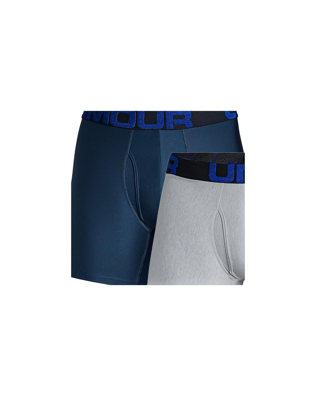 Under Armour Black Tech 6" 2-Pack Boxerjock "Academy Mod Light Heather" 1327415 409" for men