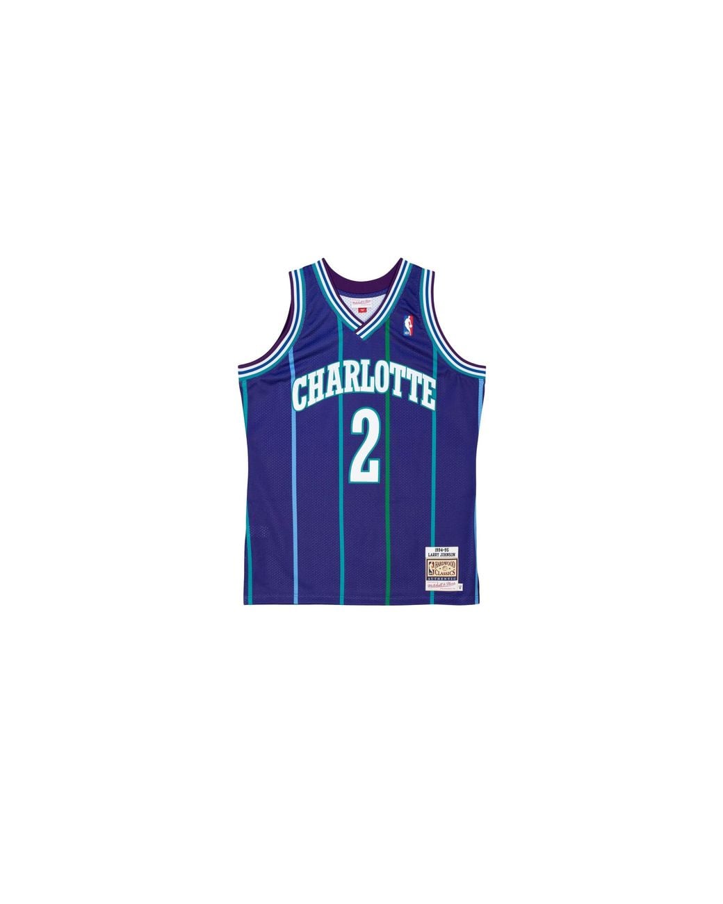 Mitchell & Ness Blue Authentic Alternate Jersey "Nba Charlotte Hornets 94 Larry Johnson" Ajy4Gs18073 Chopurp94Ljo" for men