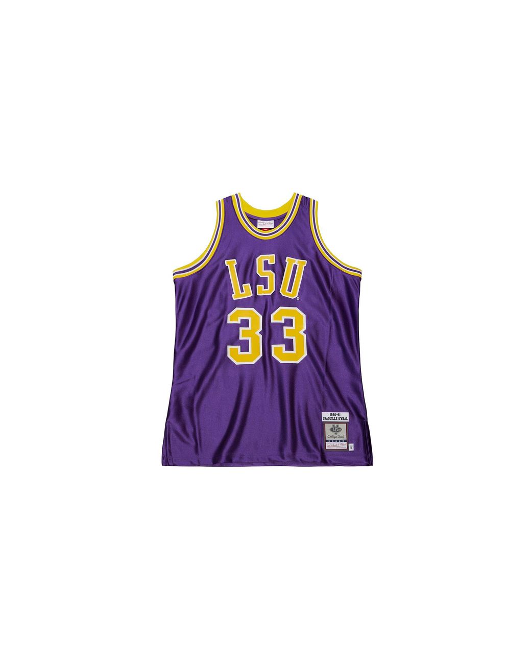 Mitchell & Ness Black Dark Jersey "Ncaa Lsu 1990 Shaquille O'Neal" Ajy55328 Lsu90Sonpurp" for men