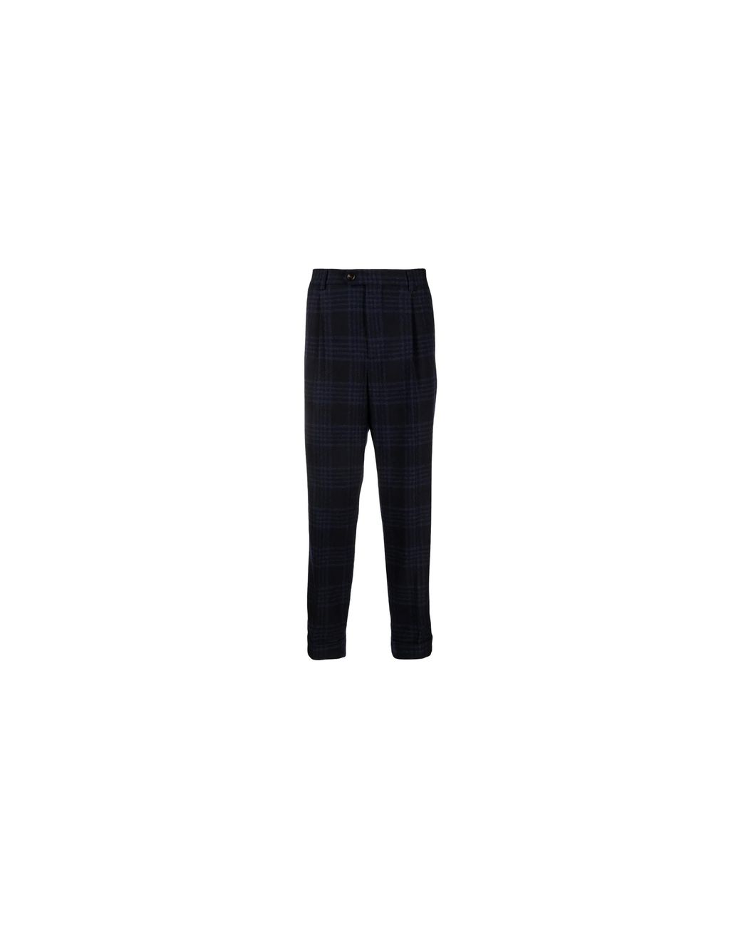 Brunello Cucinelli Black Plaid Tailored Trousers Brun1231" for men
