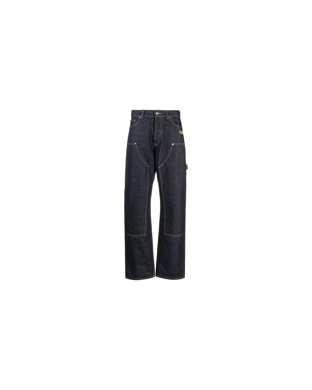 Off-White c/o Virgil Abloh Black Wave Off Skate Carpenter Jeans Omya168S23Den0024818" for men