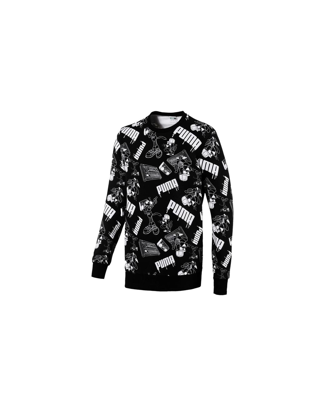 PUMA Black Super Sound Aop Crew for men