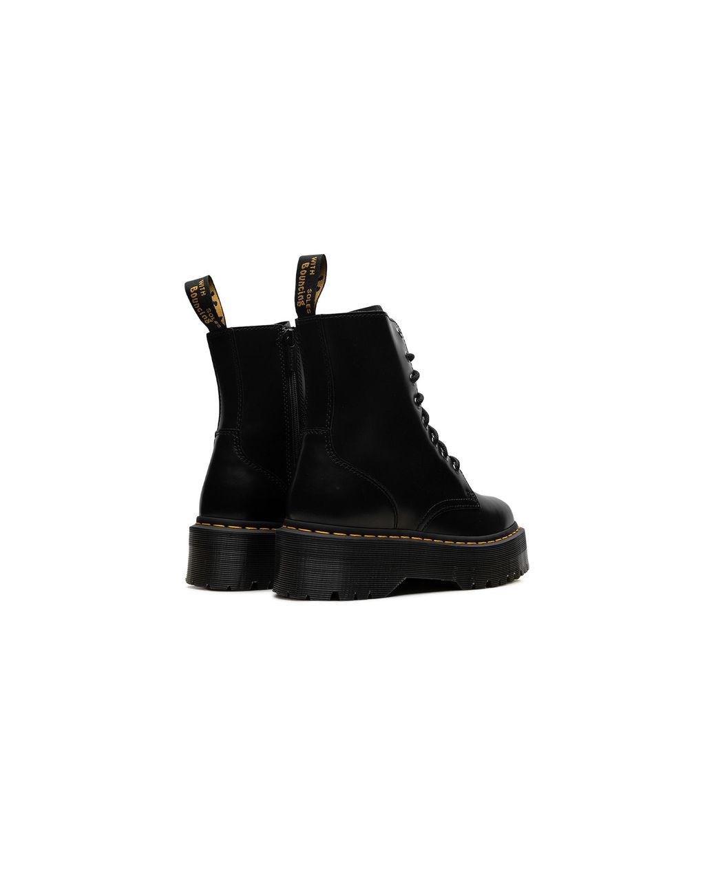 Dr. Martens Black Jadon Boot Smooth Leather Platforms 15265001"