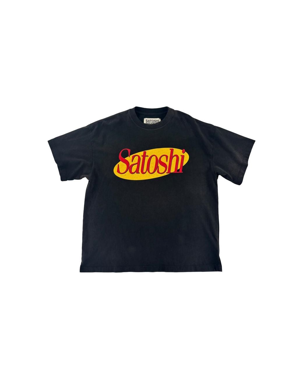 Satoshi Nakamoto Black Sitcom T-Shirt Sat090" for men