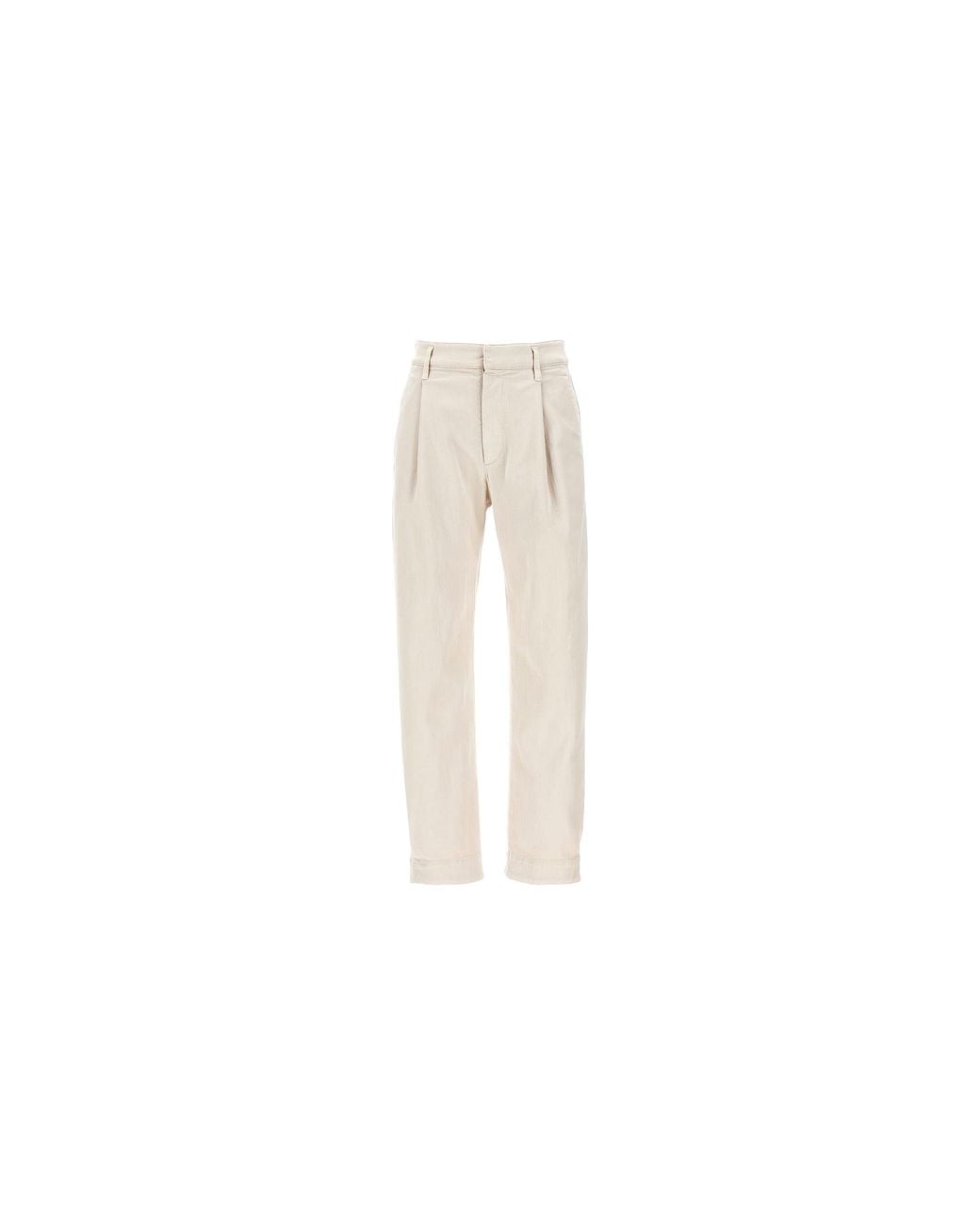 Brunello Cucinelli Black Pleated Tailored Trousers "Talc" Brun2583"