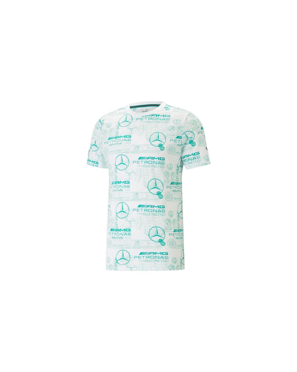 PUMA Black Mapf1 Mercedes Aop Tee 538480 03" for men