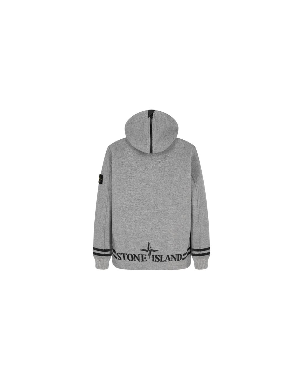 Stone Island Black Short Pullover Wool Coat Mo711543752.V0064" for men