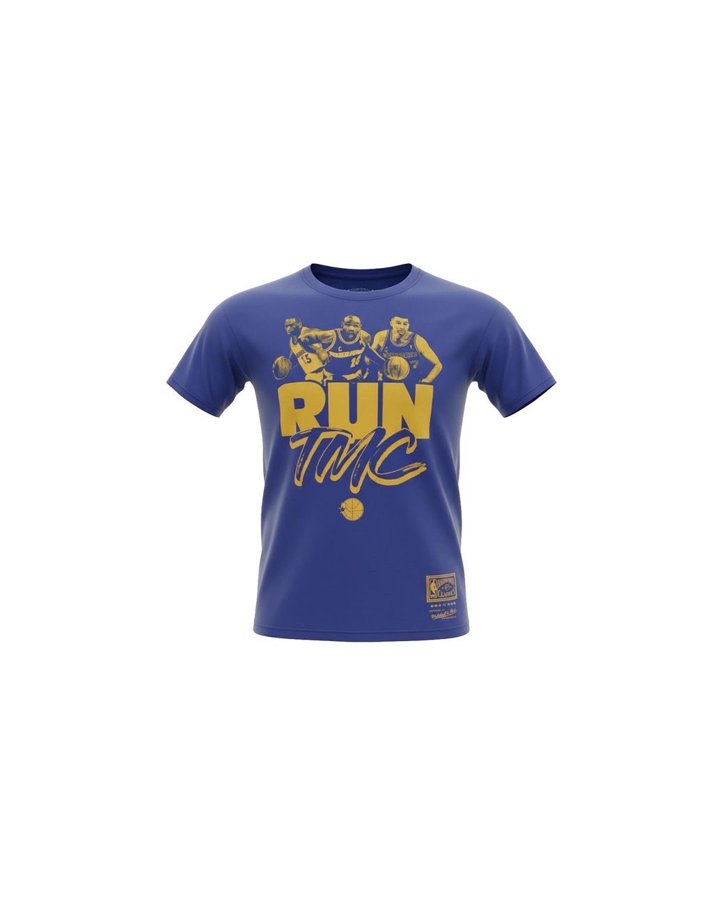 Mitchell & Ness Blue Nba Golden State Warriors Hardwood Classis Run Tmc T-Shirt Bmtrtd18172 Gswroya" for men