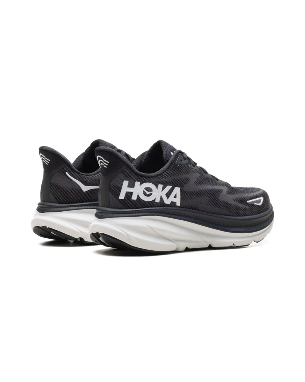 Hoka One One Black Clifton 9 1127895 Bwht" for men