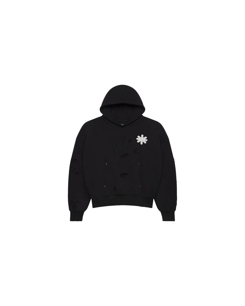 LOSTSHDWS Black Distressed Classic Logo Hoodie Shdw Hood Dist" for men