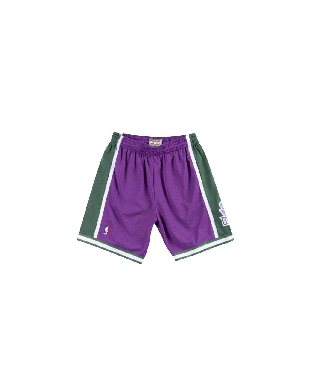 Mitchell & Ness Purple Nba Swingman Milwaukee Bucks Road 0001 Shorts Smshgs18032 Mbupurp00" for men
