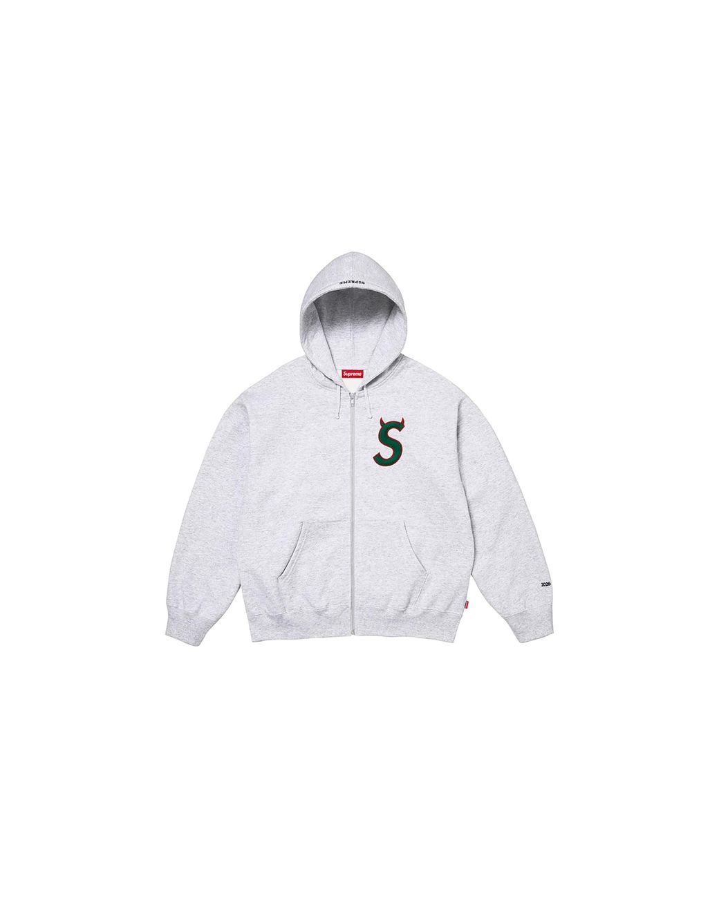 Supreme Black Devil S Logo Zip Up Hooded Sweatshirt "Ss26