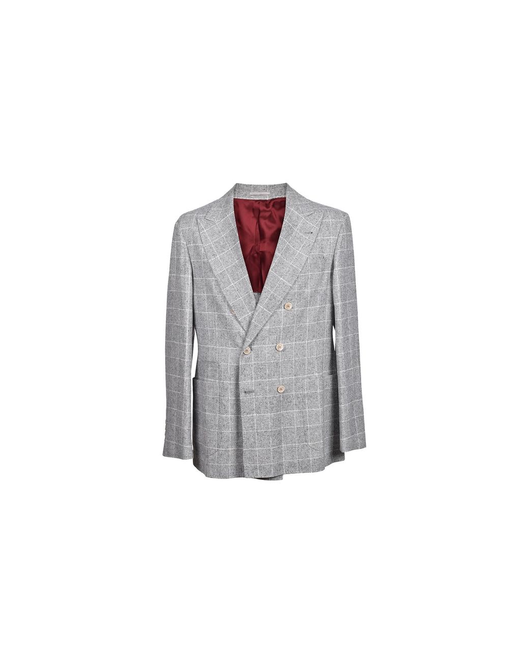 Brunello Cucinelli Black Wool Doublebreasted Blazer "Pearl" Brun557" for men
