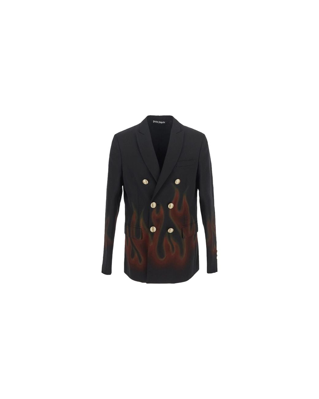 Palm Angels Black Burning Double-Breasted Blazer And" Pmen023F22Fab0021025" for men