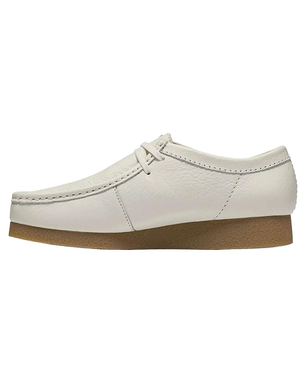 Clarks White Wallabee Evo Leather" 26186174" for men