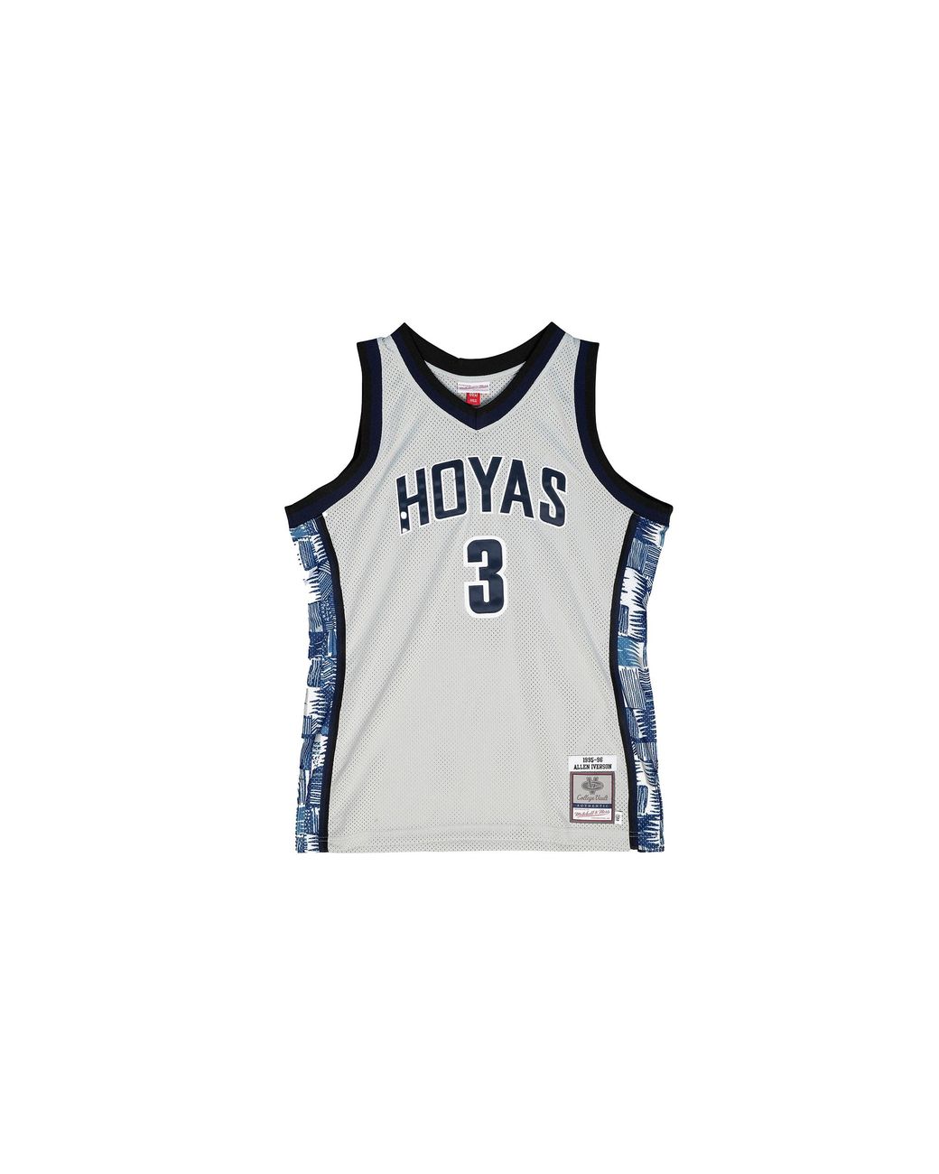 Mitchell & Ness Black Ncaa Authentic Jersey Ncaa Georgetown 1995 Allen Iverson "Chrome" Ajy51169 Gtw95Aivchrm" for men