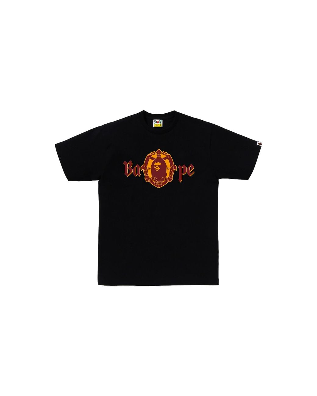 A Bathing Ape Black Old English Logo T-Shirt 108" for men