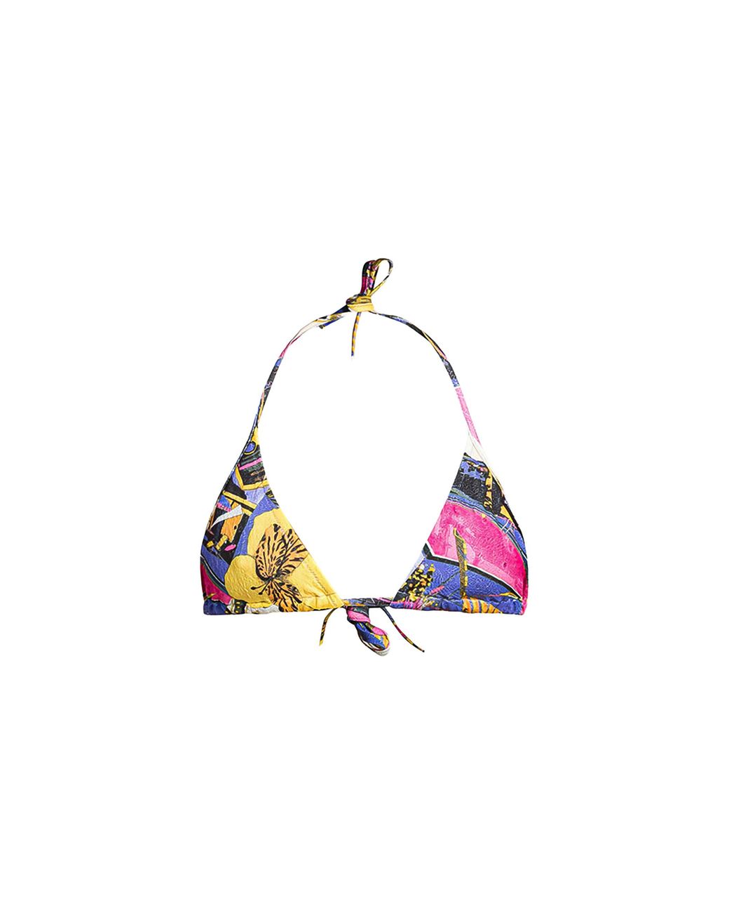 Palm Angels Black Miami Mix Bikini Top "Multicolour" Pwfh005S23Fab002"