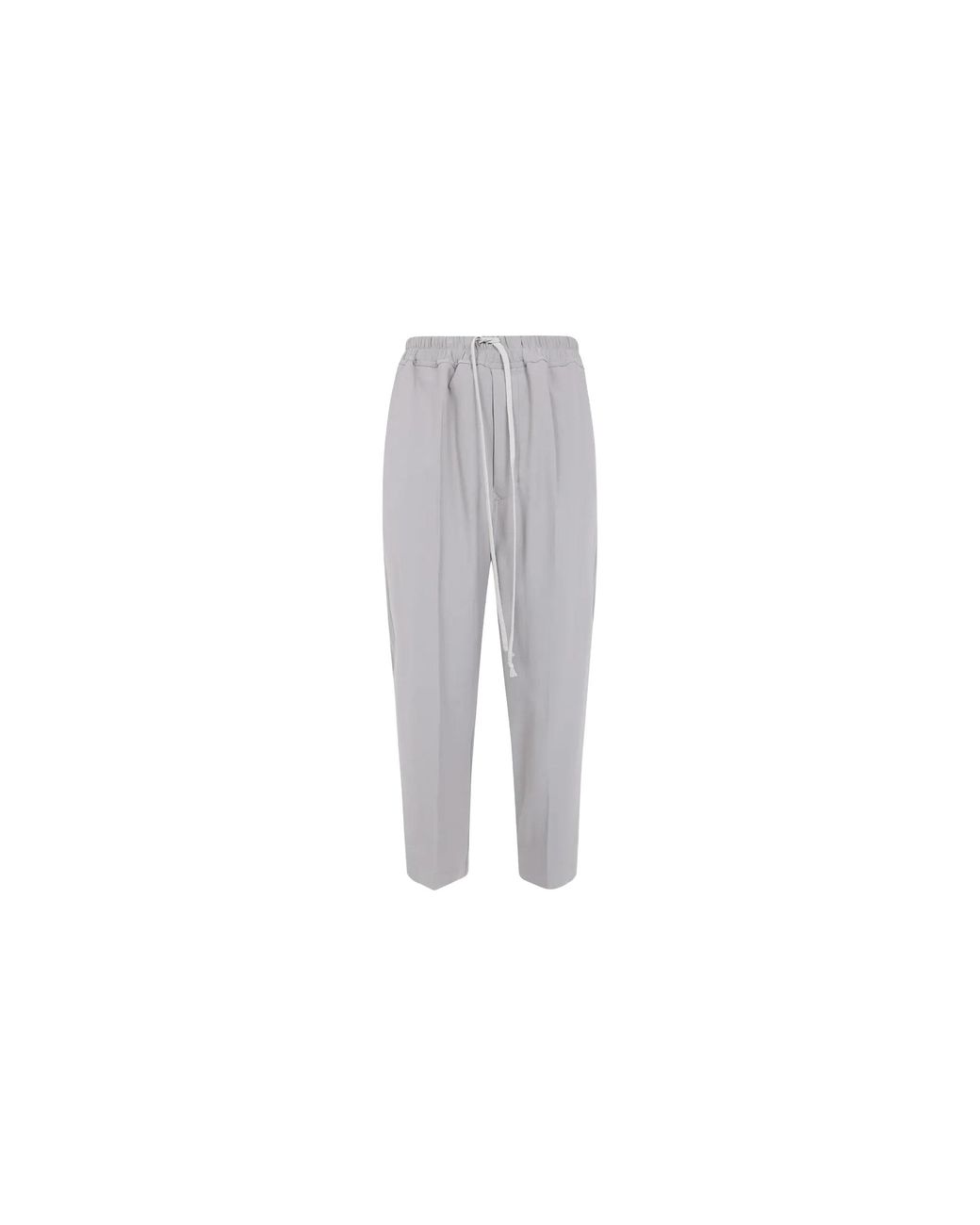 Rick Owens Black Drawstring Astaires Cropped Pants "Dark Pearl" Rp02F5303 Hy 48"