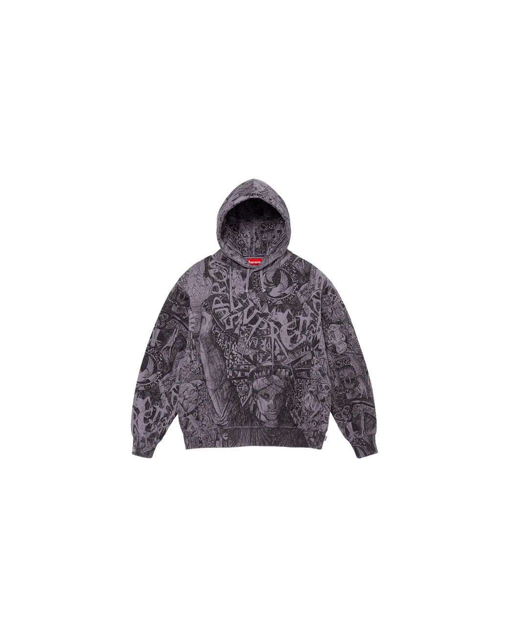 Supreme Black Liberty Hooded Sweatshirt "Dusty" Su28096"