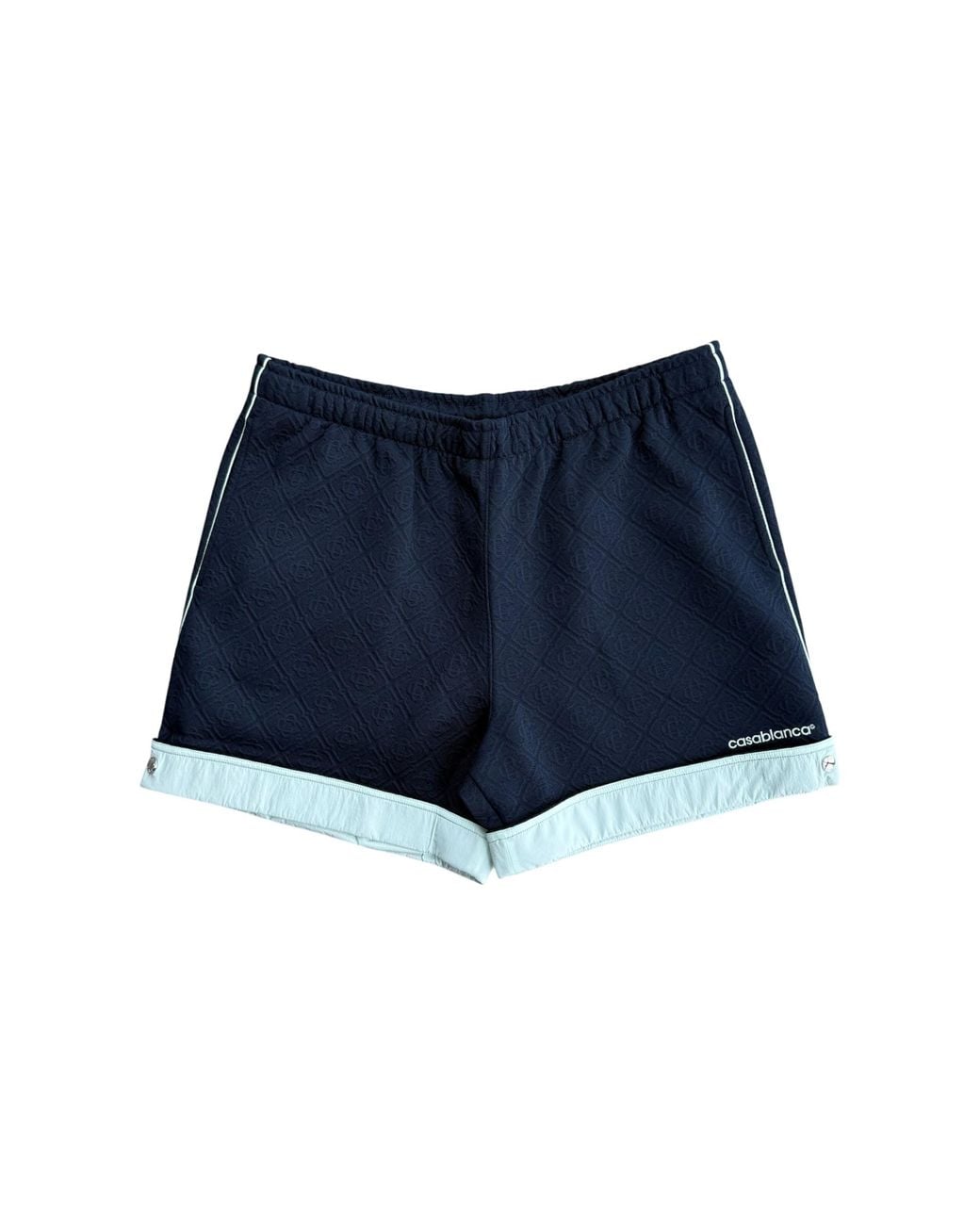 Casablanca Blue Monogram Jacquard Knit Shorts Mpf25 Tr 328 01" for men