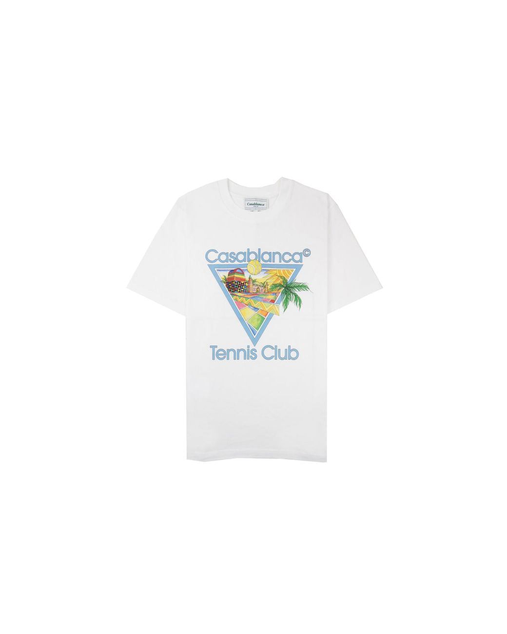 Casablanca Black Afro Cubism Tennis Club Printed T-Shirt Csbmtsh0002" for men