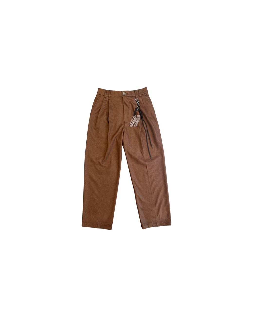 Song For The Mute Black Double Pleated Pant 262 Mpt108E Brwobrn" for men