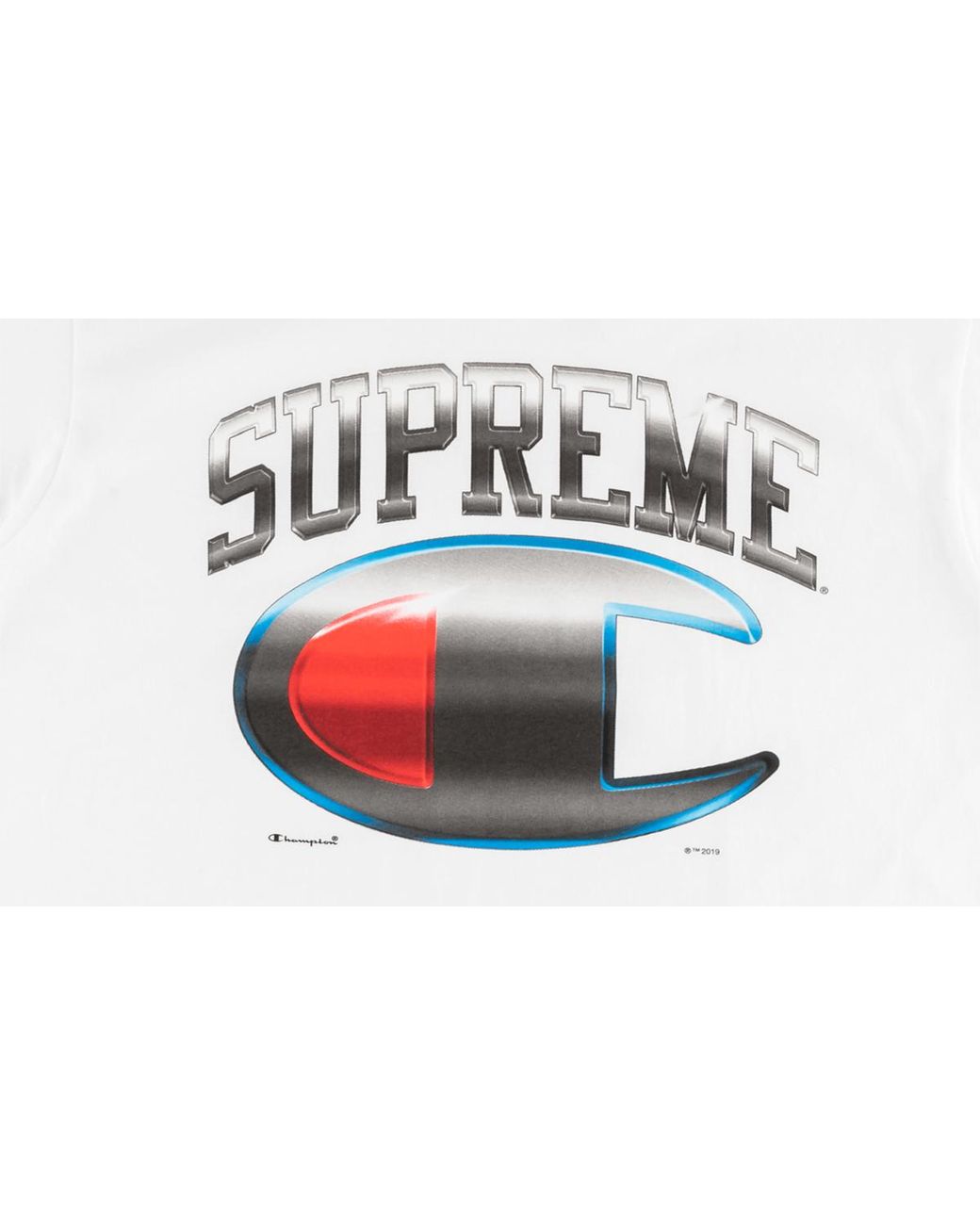 Supreme Black Champion Chrome Ss Top "Ss19" Su7199"