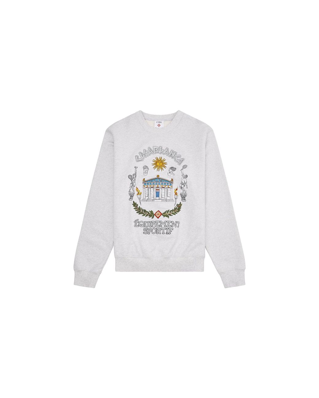 Casablanca Black Le Temple Du Sport Embroidered Sweatshirt Mps25 Jtp 293 05" for men