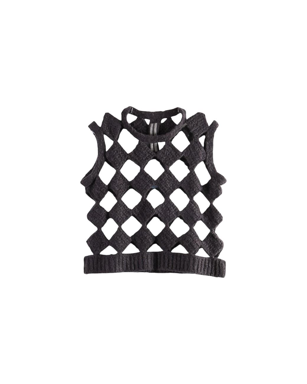 Rick Owens Black Sarutanya Sleeveless Top "Dark Dust" Ro02F5687 Wssehk 78"